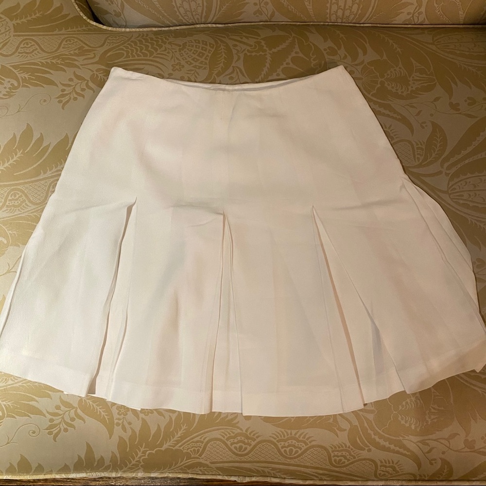 Byblos White Pleated Skirt IT 42